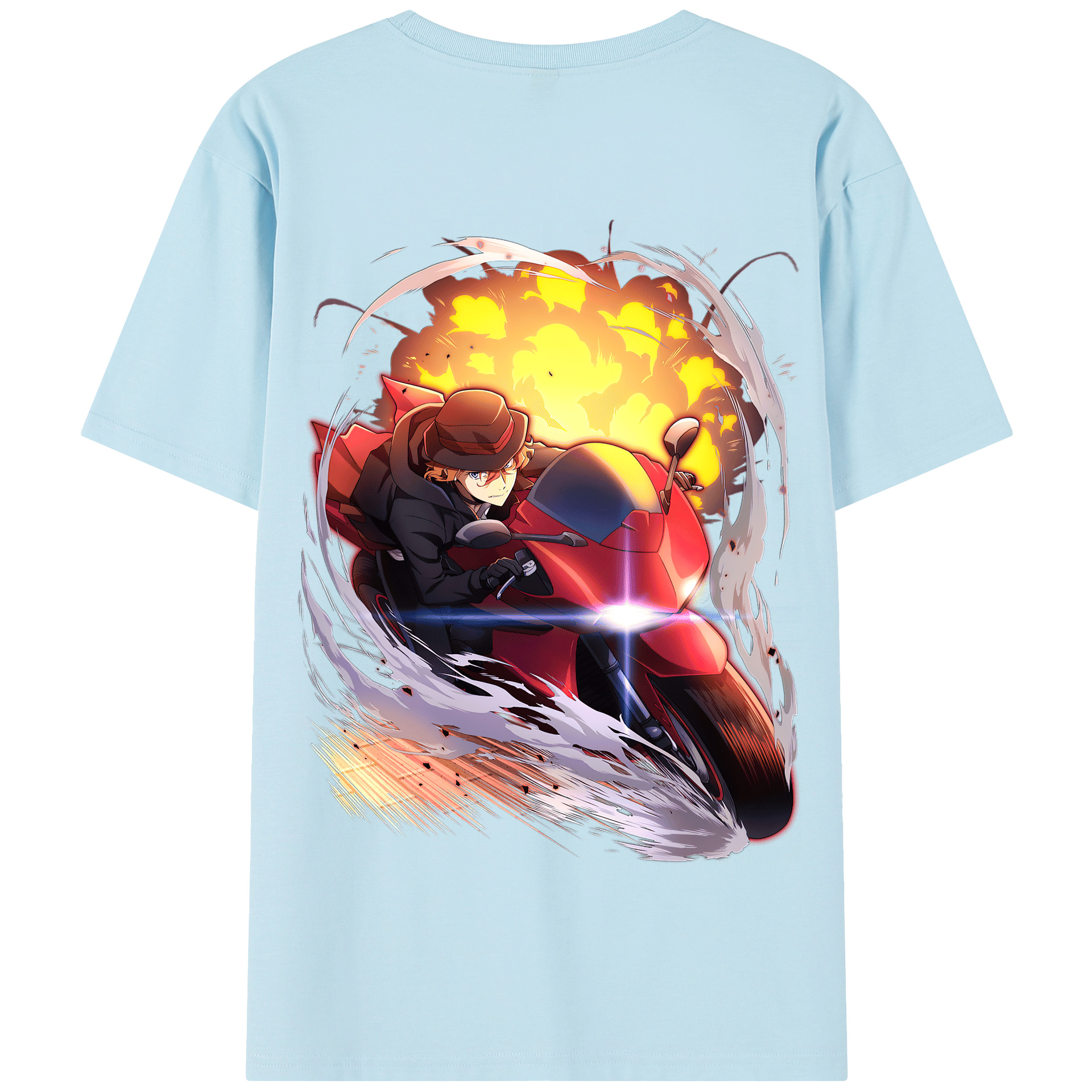 （画像用） 文豪ストレイドッグス Bungo Stray Dogs 綿100％半袖Tシャツ（背面プリント）